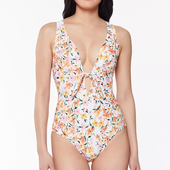 Jessica Simpson Other - Jessica Simpson Summer Dreaming Tie-Front One-Piece Swimsuit